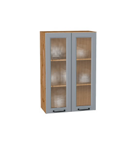 Шкаф верхний с 2-мя остекленными дверцами Ницца, цвет: Magnum