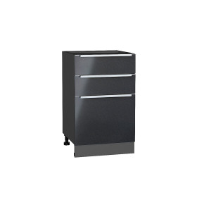 Шкаф нижний с 3-мя ящиками Фьюжн, цвет: Anthracite