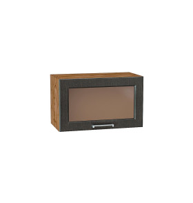 Шкаф верхний горизонтальный остекленный Прага, цвет: Венге премиум