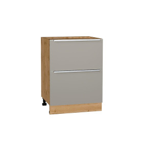 Шкаф нижний с 2-мя ящиками Фьюжн, цвет: Silky Grey