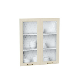 Комплект фасадов Ницца со стеклом для каркаса Ф-55Н В809, цвет: Дуб крем