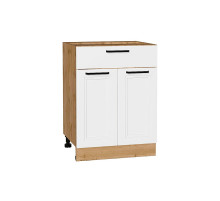 Шкаф нижний с 2-мя дверцами и ящиком Нео, цвет: White Silk