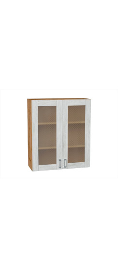 Шкаф верхний с 2-мя остекленными дверцами Лофт, цвет: Nordic Oak | Эко Шпон — структурный материал с защитным слоем оверлея (Южная Корея). Отличается высокой стойкостью к истиранию и механическим повреждениям. Репродукция натуральных материалов — Super Re