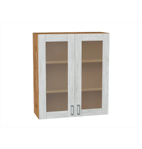 Шкаф верхний с 2-мя остекленными дверцами Лофт, цвет: Nordic Oak