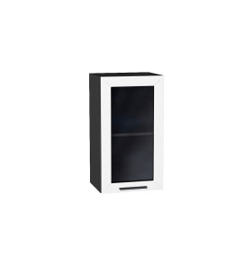 Шкаф верхний с 1-ой остекленной дверцей Глетчер, цвет: Айленд Силк