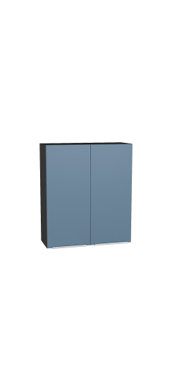 Шкаф верхний с 2-мя дверцами Фьюжн, цвет: Silky Blue | ПЭТ, Silky Blue
