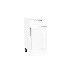 Шкаф нижний с 1-ой дверцей и ящиком Сканди, цвет: White Silkwood