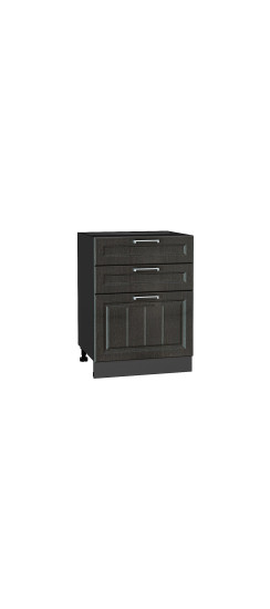 Шкаф нижний с 3-мя ящиками Прага | Венге премиум, характеристики