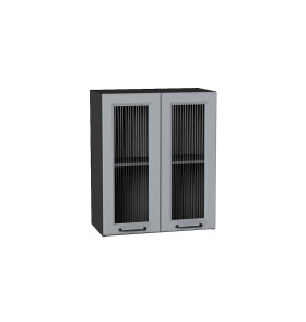 Шкаф верхний с 2-мя остекленными дверцами Ницца, цвет: Magnum