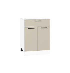 Шкаф нижний с 2-мя дверцами и ящиком Фрейм, цвет: Cream Silk