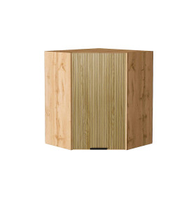 Шкаф верхний угловой Евро Лайн, цвет: Дуб песочный