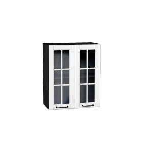 Шкаф верхний с 2-мя остекленными дверцами Дублин, цвет: Special White