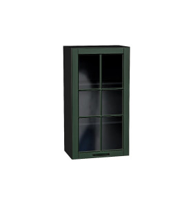 Шкаф верхний с 1-ой остекленной дверцей Дублин, цвет: Special Green