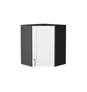 Шкаф верхний угловой Лофт, цвет: White Silk