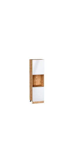 Шкаф пенал с 2-мя дверцами под технику Фьюжн, цвет: Angel | Акрилит, Angel