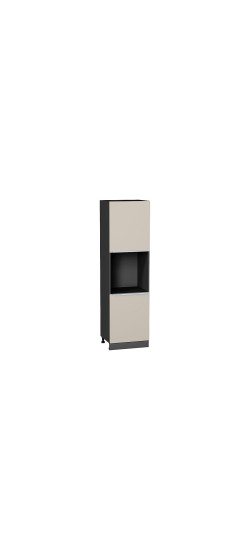 Шкаф пенал с 2-мя дверцами под технику Фьюжн, цвет: Cream Silk | ПЭТ, Cream Silk