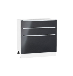 Шкаф нижний с 3-мя ящиками Фьюжн, цвет: Anthracite