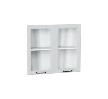 Комплект фасадов Ницца Royal со стеклом Moru для каркаса Ф-55 В800, цвет: Blanco