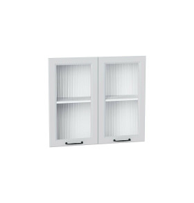 Комплект фасадов Ницца Royal со стеклом Moru для каркаса Ф-55 В800, цвет: Blanco