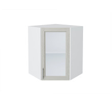 Шкаф верхний угловой остекленный Сканди, цвет: Cappuccino Softwood