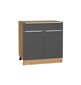 Шкаф нижний с 2-мя дверцами и ящиком Фьюжн, цвет: Stormy Silk