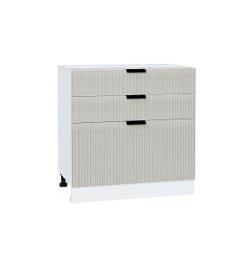 Шкаф нижний с 3-мя ящиками Евро Лайн, цвет: Агат