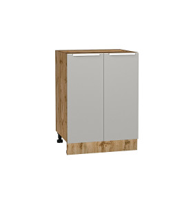 Шкаф нижний с 2-мя дверцами Фьюжн, цвет: Silky Light Grey