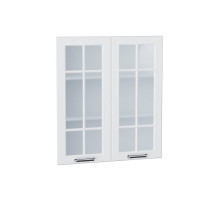 Комплект фасадов Прага со стеклом для каркаса Ф-55Н В809, цвет: Белое дерево