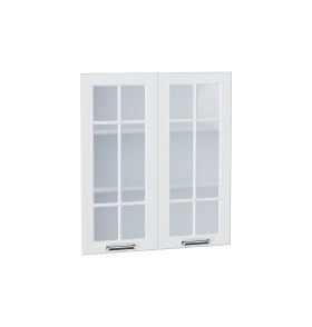 Комплект фасадов Прага со стеклом для каркаса Ф-55Н В809, цвет: Белое дерево