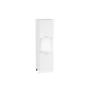 Шкаф пенал с 2-мя дверцами под технику Квадро, цвет: Белый