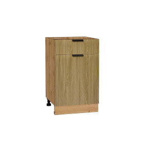 Шкаф нижний с 1-ой дверцей и ящиком Евро Лайн, цвет: Дуб песочный