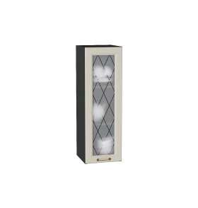 Шкаф верхний с 1-ой остекленной дверцей Ницца, цвет: Агат