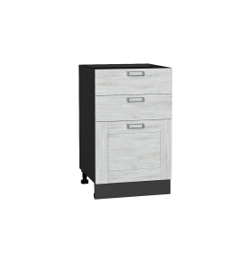 Шкаф нижний с 3-мя ящиками Лофт, цвет: Nordic Oak