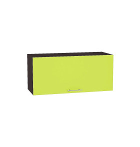 Шкаф верхний горизонтальный глубокий Валерия-М, цвет: Лайм глянец