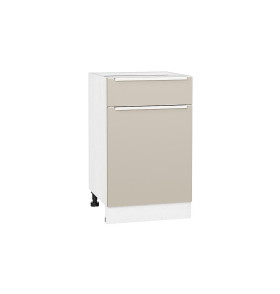 Шкаф нижний с 1-ой дверцей и ящиком Фьюжн, цвет: Cream Silk