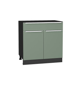 Шкаф нижний с 2-мя дверцами и ящиком Фьюжн, цвет: Silky Mint