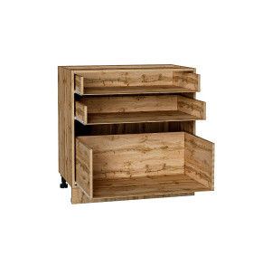 Каркас нижнего шкафа с 3-мя ящиками Н 803, цвет: Дуб Вотан