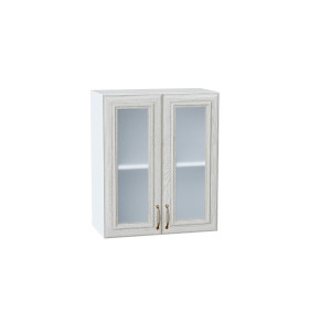 Шкаф верхний с 2-мя остекленными дверцами Шале, цвет: White Dreamline