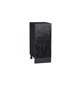 Шкаф нижний с 1-ой дверцей Валерия-М, цвет: Черный металлик дождь