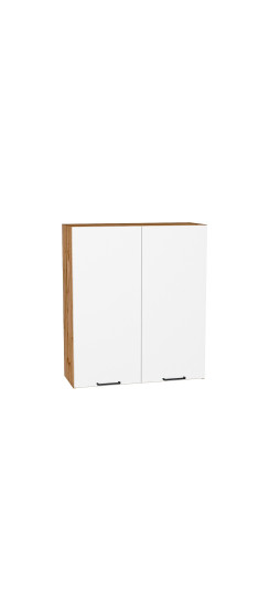 Шкаф верхний с 2-мя дверцами Флэт, цвет: White In 2S | ЛДСП, White In 2S