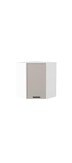 Шкаф верхний угловой Фрейм, цвет: Clay Silk | ПЭТ, Clay Silk