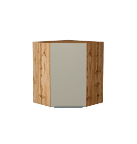 Шкаф верхний угловой Фьюжн, цвет: Silky Grey