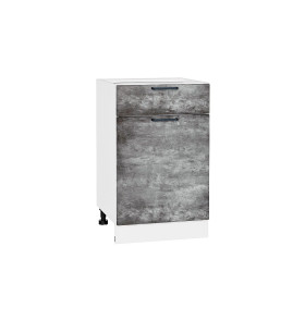 Шкаф нижний с 1-ой дверцей и ящиком Флэт, цвет: Temple Stone 2S