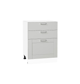 Шкаф нижний с 3-мя ящиками Лофт, цвет: Grey Silk