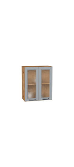 Шкаф верхний с 2-мя остекленными дверцами Ницца, цвет: Magnum | Эмаль высокой прочности Renner (Италия)., Magnum