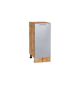 Шкаф нижний с 1-ой дверцей Валерия-М, цвет: Серый металлик дождь светлый