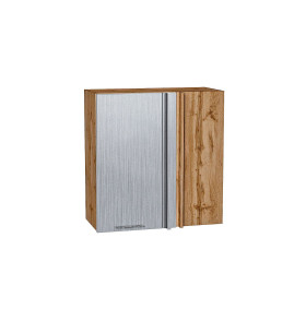 Шкаф верхний прямой угловой Валерия-М, цвет: Серый металлик дождь светлый