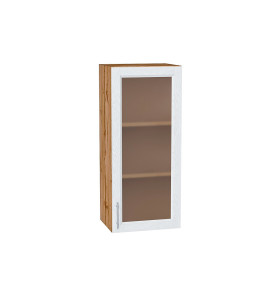 Шкаф верхний с 1-ой остекленной дверцей Сканди, цвет: White Softwood