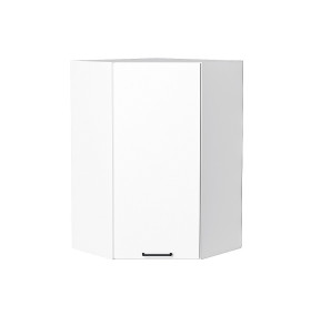 Шкаф верхний угловой Флэт, цвет: White In 2S
