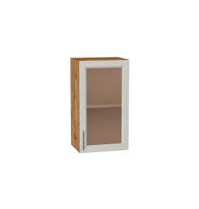 Шкаф верхний с 1-ой остекленной дверцей Сканди, цвет: Cappuccino Softwood